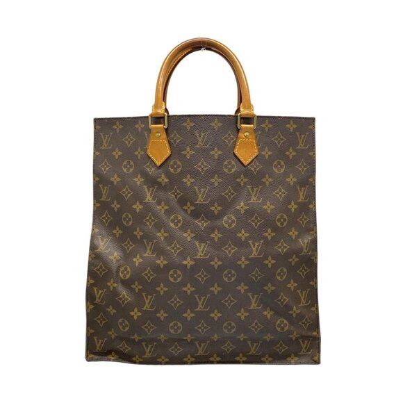 Auth LOUIS VUITTON Sac Plat M51140 Monogram - MI0958 Handbag Monogram Canvas - Picture 1 of 12